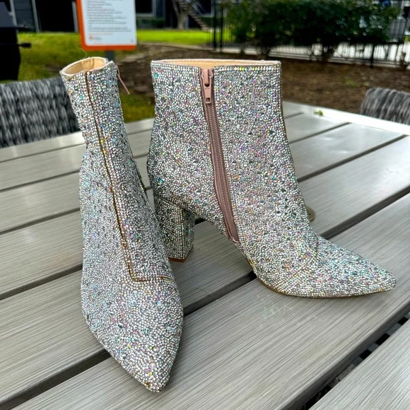Betsey Johnson Sparkly Boots – Size 9 - Picture 3 of 13